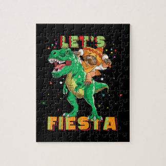 Lets Fiesta Dinosaur Mexican Dino Cinco De Mayo Legpuzzel