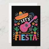 Let's Fiesta - Heldere Mexicaanse feeststijl Kaart (Voorkant / Achterkant)