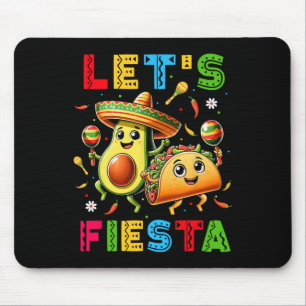Lets Fiesta Taco Avocado Funny Cinco de Mayo Mexic Muismat