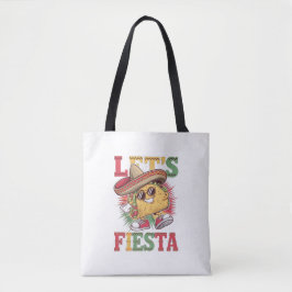 Let's Fiesta Taco Design Fun Cinco de Mayo Mexicaa Draagtas