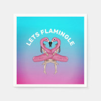 Let's Flamingle Feest Drijver Ombre Roze Vierkante