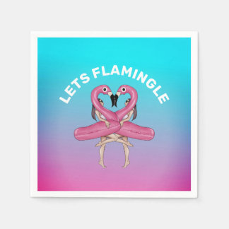 Let's Flamingle Feest Drijver Ombre Roze Vierkante Servet
