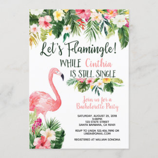 Let's Flamingle - Uitnodiging voor vrijgezellenfee