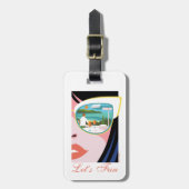 Let's Fun beroemd gemaakt door The White Lotus Bagagelabel (Voorkant verticaal)