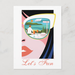Let's Fun beroemd gemaakt door The White Lotus Briefkaart