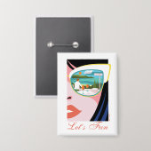 Let's Fun beroemd gemaakt door The White Lotus Button (Voorkant / Achterkant)