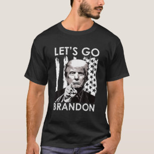 Lets gaan brandon Trump America vlag T-shirt