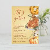 Let's gather Thanksgiving Dinner Kaart (Staand voorkant)