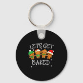Let's Get Baked Cookie Baking Team Gingerbread Chr Sleutelhanger (Voorkant)