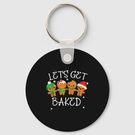 Let's Get Baked Cookie Baking Team Gingerbread Chr Sleutelhanger (Voorkant)