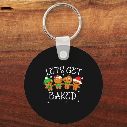 Let's Get Baked Cookie Baking Team Gingerbread Chr Sleutelhanger (Voorkant)