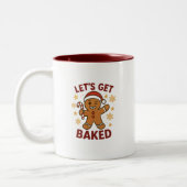 Let's Get Baked - Gingerbread Man Two-Tone Mug (Gauche)