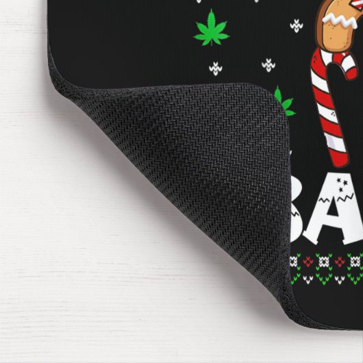 Let's Get Baked Gingerbread Man Weed Funny Christm Muismat (Hoek)