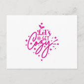 Let's Get Cozy Christmas Briefkaart (Voorkant)