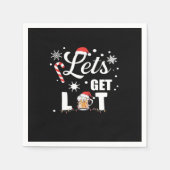 Let's Get Lit Adult Funny X-mas Christmas Essentia Servet (Voorkant)