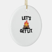 Let's Get Lit - Campfire Vibes - Camping Adventure Keramisch Ornament (Rechts)