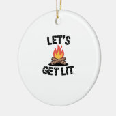 Let's Get Lit - Campfire Vibes - Camping Adventure Keramisch Ornament (Links)