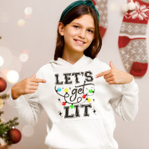 Let's Get Lit Christmas Party Funny - Kerstlicht