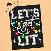 Let's Get Lit Christmas Party Funny - Kerstlicht Legpuzzel