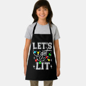 Let's Get Lit Christmas Party Funny - Kerstlicht Schort (Insitu)
