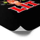 Let's Get Lit Christmas Reindeer Funny Poster (Hoek)