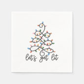 Let's Get Lit Christmas Tree Lights Classic Servet (Voorkant)