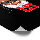 Let's Get Lit Drinking Santa Hat Christmas Lights Poster (Hoek)