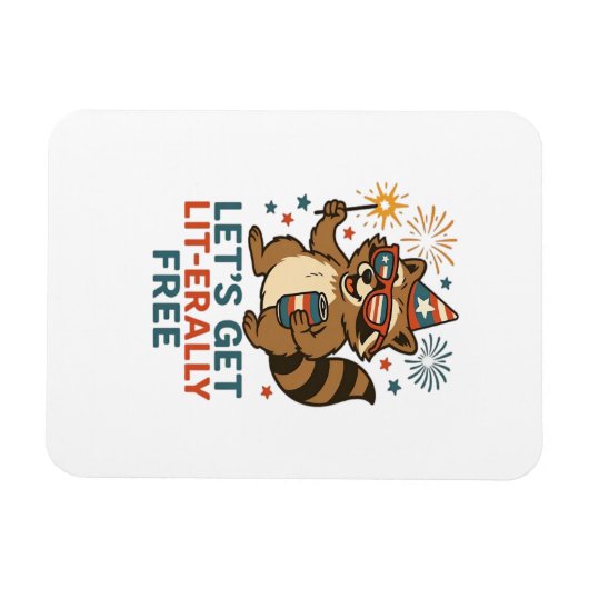 Let's Get Lit-erally Free Design - Fun Party Quote Magneet (Horizontaal)