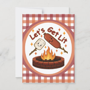 Let's Get Lit Firepit - Schattigee Marshmallow & H Briefkaart