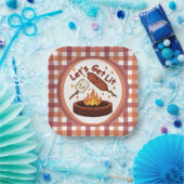 Let's Get Lit Firepit - Schattigee Marshmallow & H Papieren Bordje (Feest)