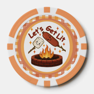 Let's Get Lit Firepit - Schattigee Marshmallow & H Poker Chips