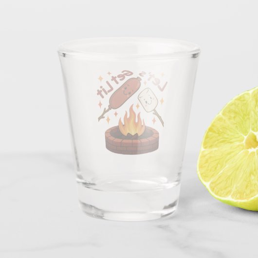 Let's Get Lit Firepit - Schattigee Marshmallow & H Shot Glas (Achterkant)