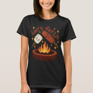 Let's Get Lit Firepit - Schattigee Marshmallow & H T-shirt