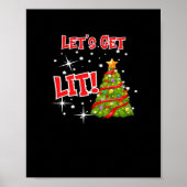 Let's Get Lit, Fun Idiom, Christmas Lights, Christ Poster (Voorkant)