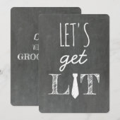 Let's Get Lit Funny Bruidsjonker Kaart (Voorkant / Achterkant)