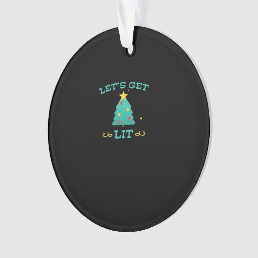Let's Get Lit Funny Drink Drink kerstboom Ornament (voorkant)