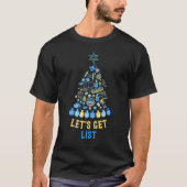 Let's Get Lit Hanukkah Christmas Merry Chrismukkah T-shirt (Voorkant)