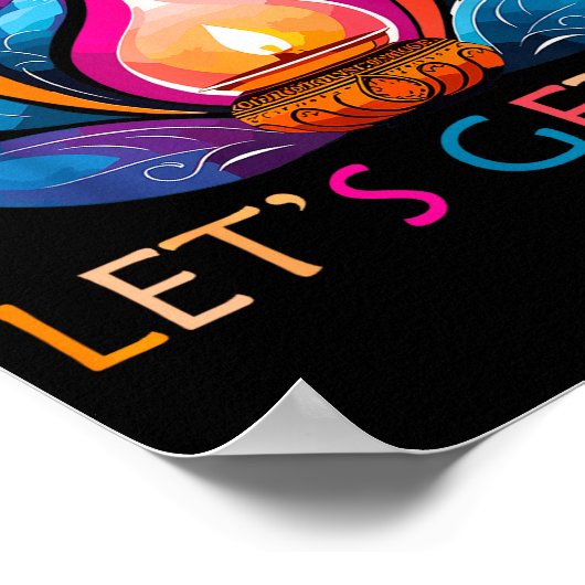 Let's Get Lit Happy Diwali Festival Of Light Poster (Hoek)