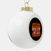 Let's Get Lit Herfst Candle Classic Keramische Bal Ornament (Links)