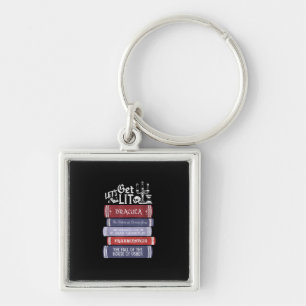 Let's Get Lit - Horror Book Lover Bookworm Sleutelhanger