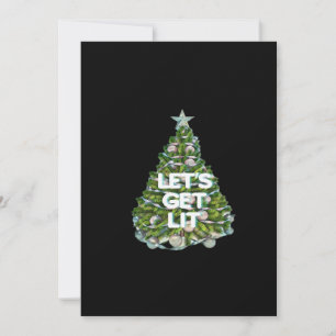 Let's Get Lit Klassiek Ontwerp Feestdagenkaart