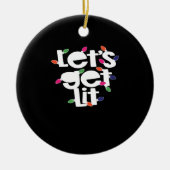 Let's Get Lit Light Bulbs Classic Keramisch Ornament (Voorkant)
