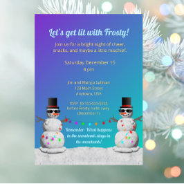 Let's Get Lit with Frosty Invitation Kaart