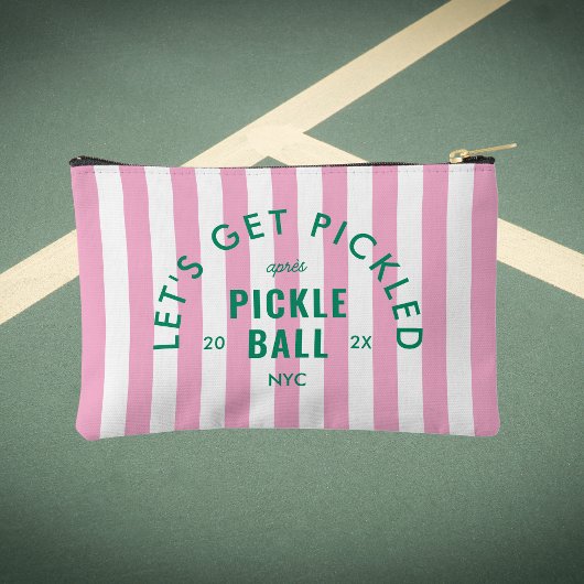 Let's Get Pickled Après Pickle Ball Pink Stripe Etui