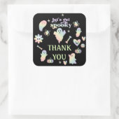 Let's Get Spooky,Halloween party  Vierkante Sticker (Tas)