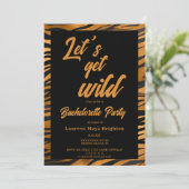 Lets get Wild Bachelorette Party Invitation (Debout devant)