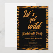 Lets get Wild Bachelorette Party Invitation (Devant / Derrière)