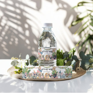 Let's Get Wild Jungle Birthday Party Waterfles Etiket