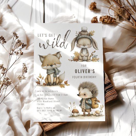 Let's Get Wild | Verjaardagsfeestje Kaart