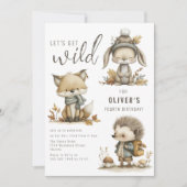 Let's Get Wild | Verjaardagsfeestje Kaart (Voorkant)